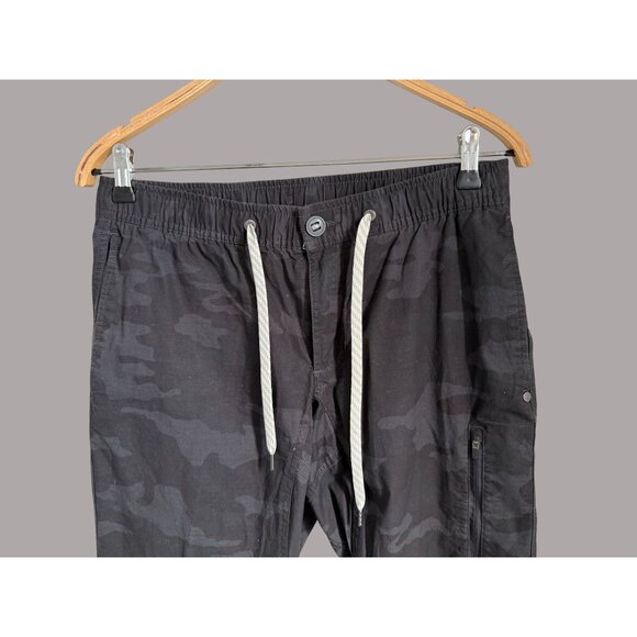 Vuori Mens Black Camo Jogger Pants Medium Cotton Blend Elastic Waist Drawstring - Picture 8 of 9